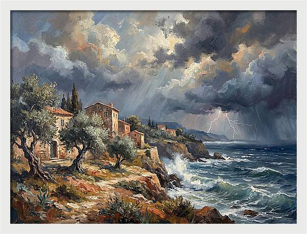 Stormy Mediterranean Coastline