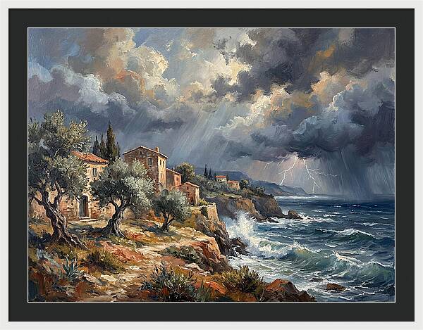 Stormy Mediterranean Coastline
