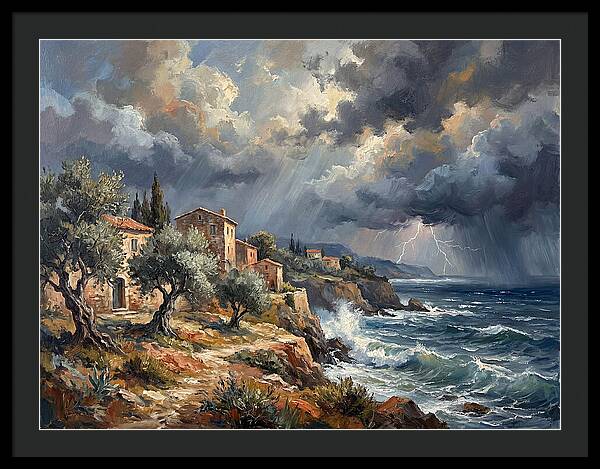 Stormy Mediterranean Coastline