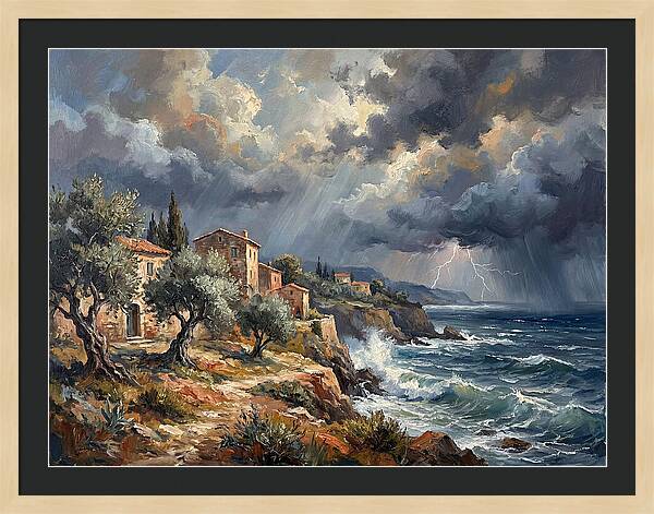 Stormy Mediterranean Coastline