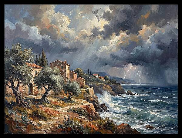 Stormy Mediterranean Coastline