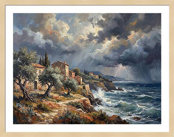 Stormy Mediterranean Coastline