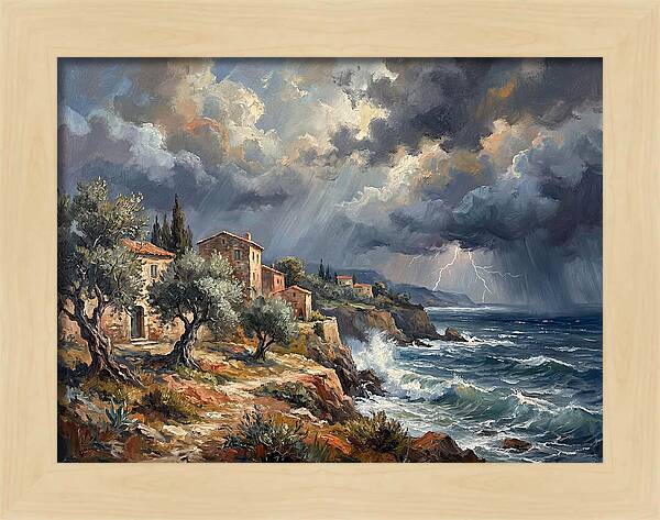 Stormy Mediterranean Coastline