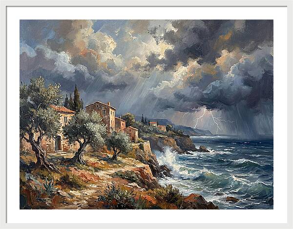 Stormy Mediterranean Coastline