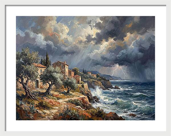 Stormy Mediterranean Coastline
