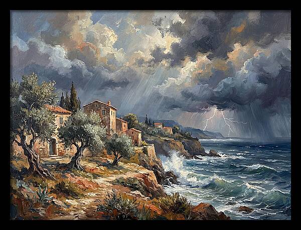 Stormy Mediterranean Coastline