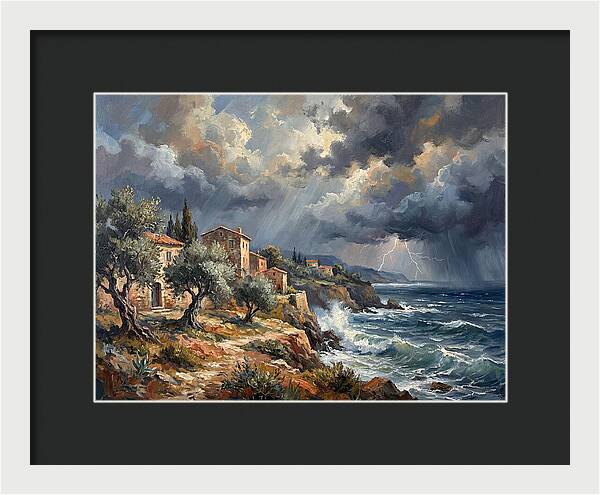 Stormy Mediterranean Coastline
