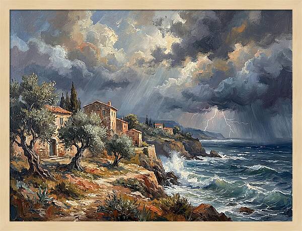 Stormy Mediterranean Coastline