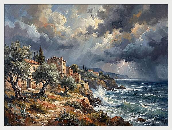 Stormy Mediterranean Coastline