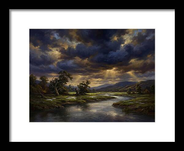Stormy Sky Over Serene Landscape