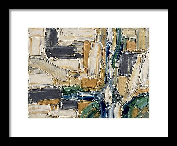 Stream Landscape In Palette Knife Style