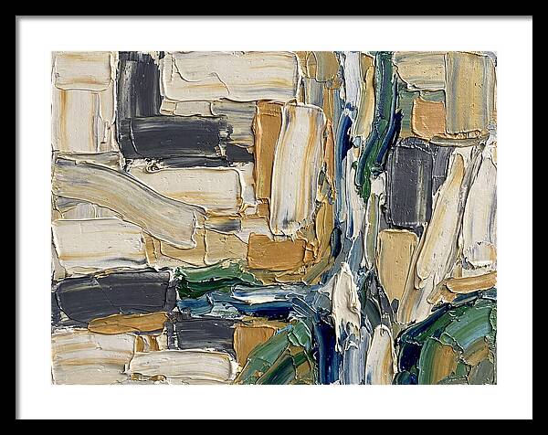 Stream Landscape In Palette Knife Style