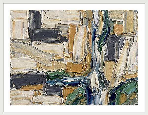 Stream Landscape In Palette Knife Style