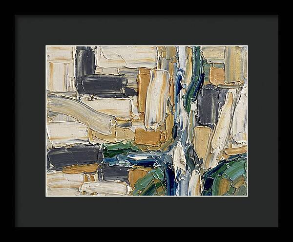 Stream Landscape In Palette Knife Style