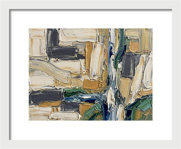 Stream Landscape In Palette Knife Style