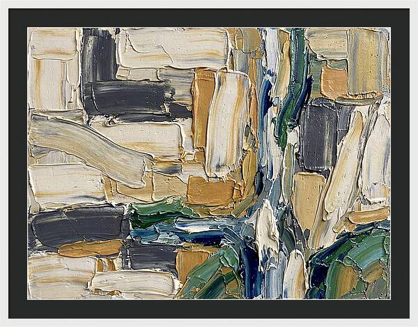 Stream Landscape In Palette Knife Style