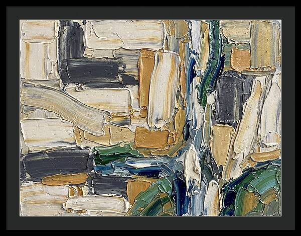 Stream Landscape In Palette Knife Style
