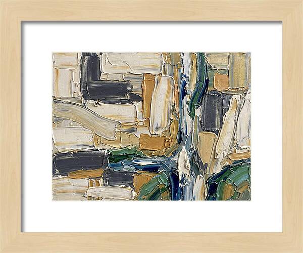 Stream Landscape In Palette Knife Style