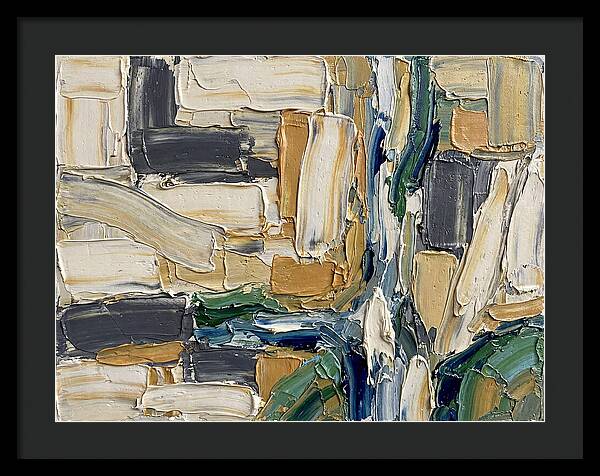 Stream Landscape In Palette Knife Style