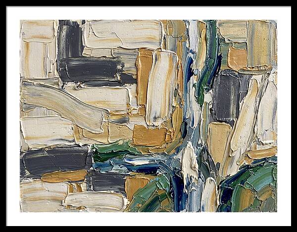 Stream Landscape In Palette Knife Style