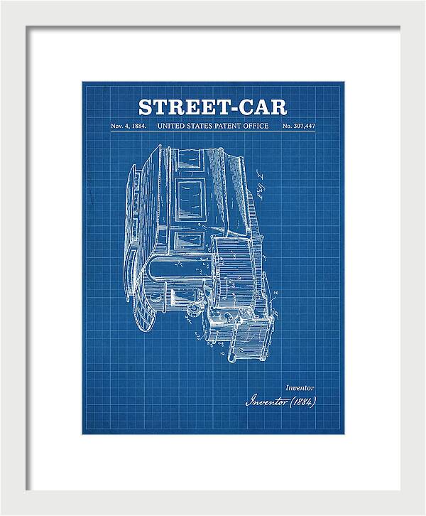 Street Car Blueprint Patent Us307447