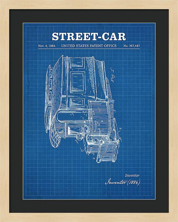 Street Car Blueprint Patent Us307447