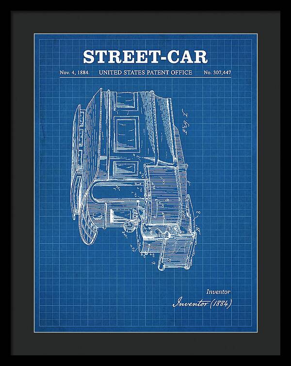 Street Car Blueprint Patent Us307447