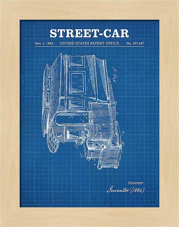 Street Car Blueprint Patent Us307447