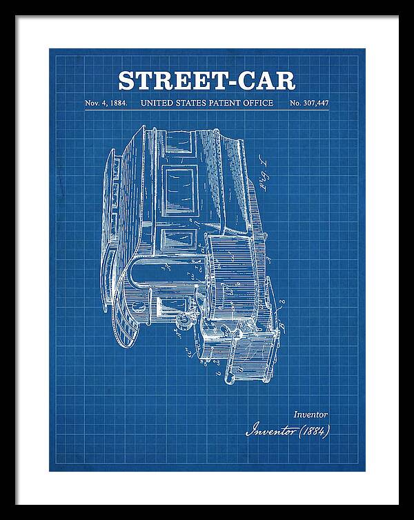 Street Car Blueprint Patent Us307447