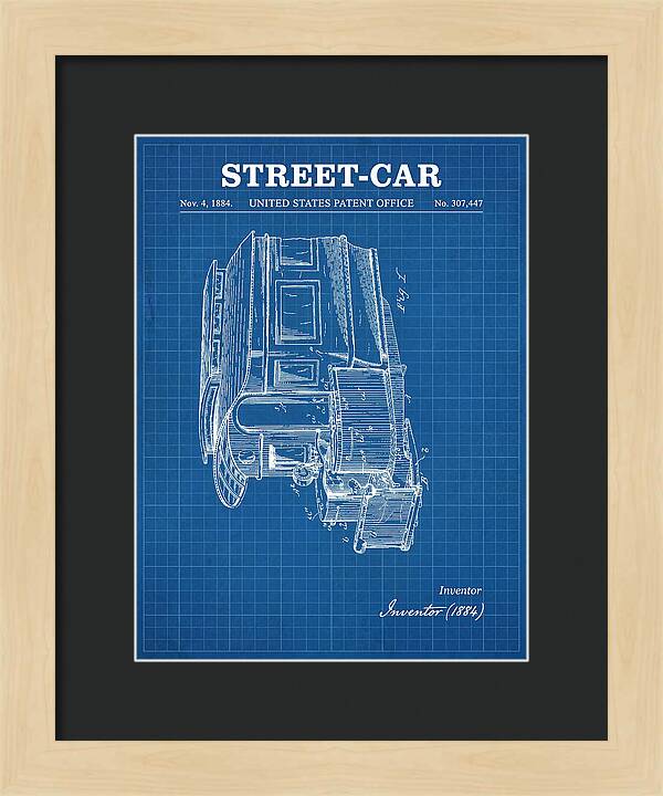 Street Car Blueprint Patent Us307447