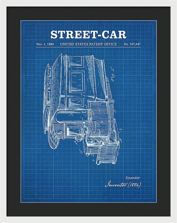 Street Car Blueprint Patent Us307447