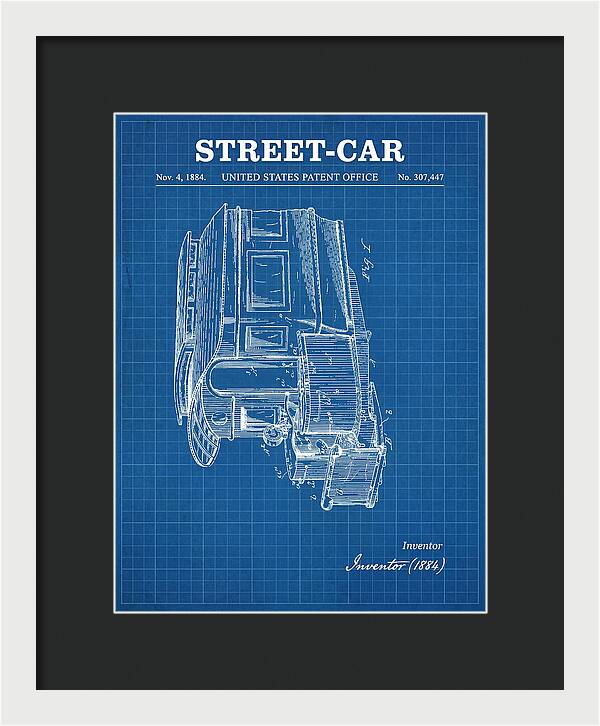 Street Car Blueprint Patent Us307447