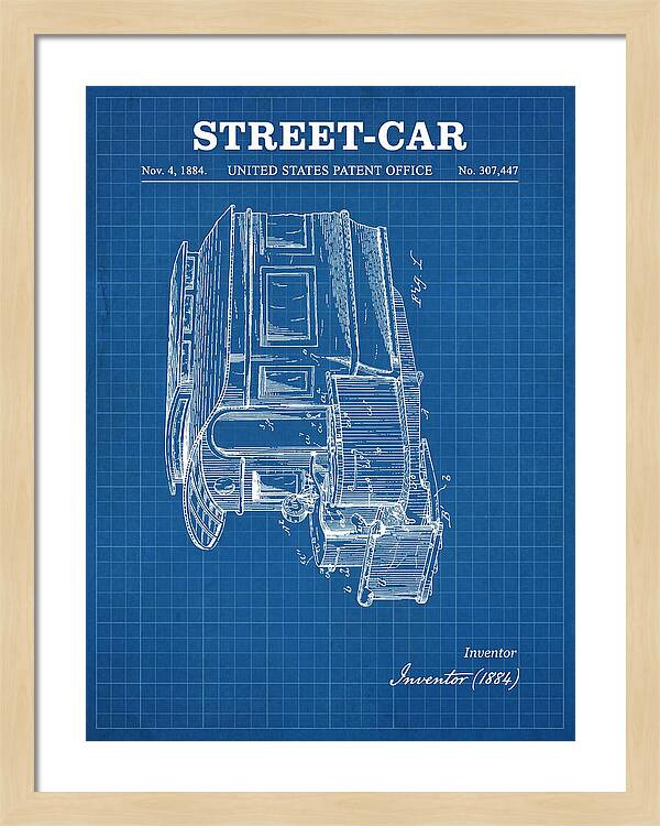 Street Car Blueprint Patent Us307447