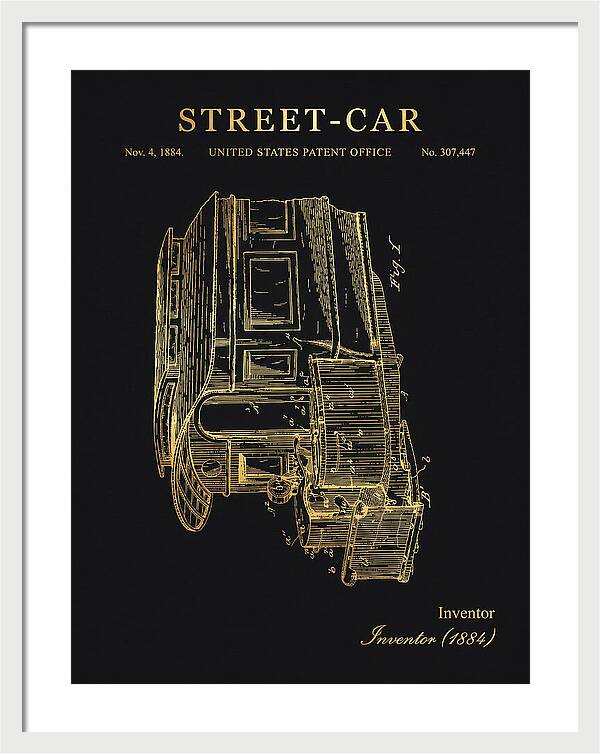 Street Car Gold Patent Us307447