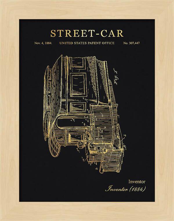 Street Car Gold Patent Us307447