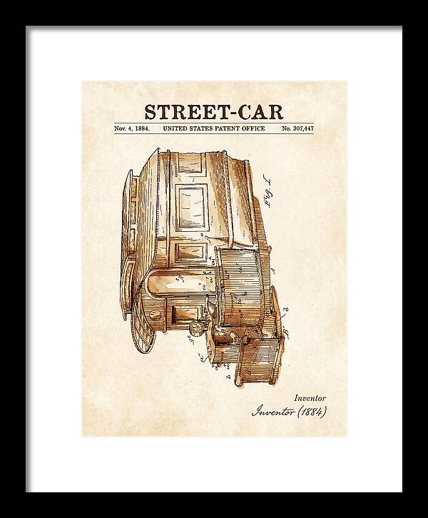 Street Car Watercolor Patent Us307447
