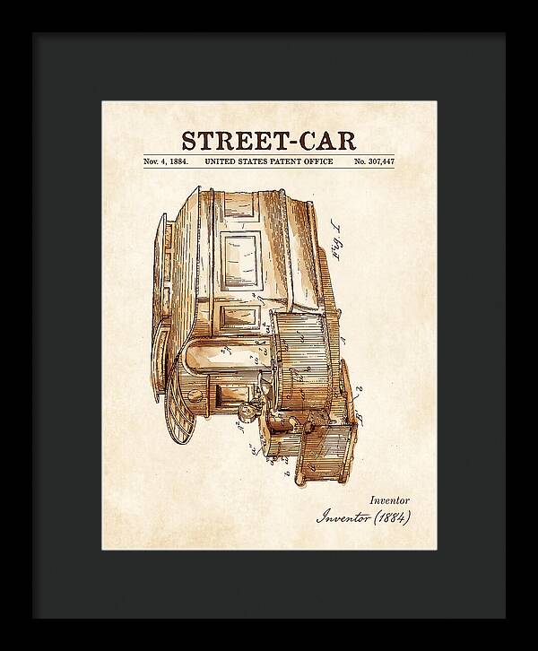 Street Car Watercolor Patent Us307447