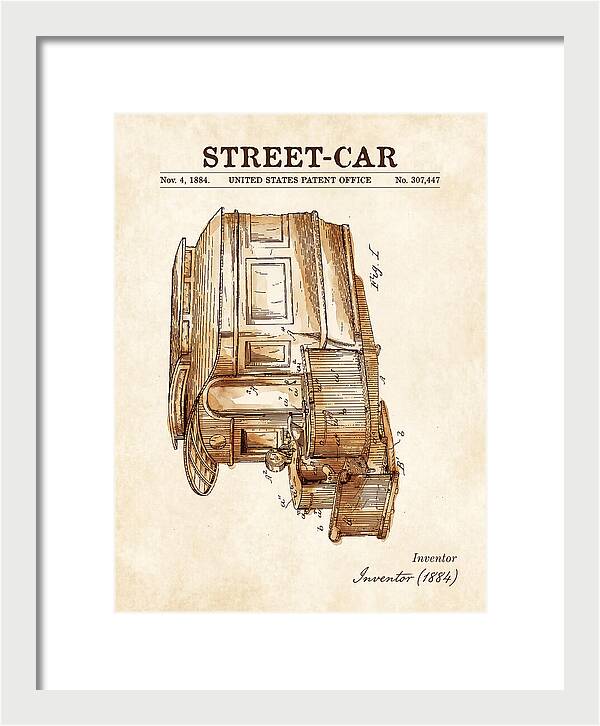 Street Car Watercolor Patent Us307447