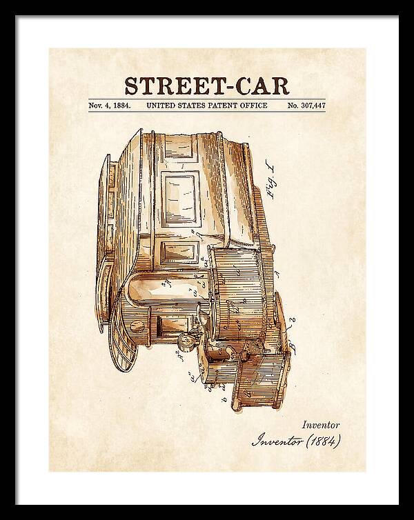 Street Car Watercolor Patent Us307447