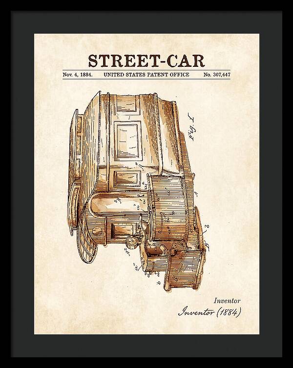 Street Car Watercolor Patent Us307447