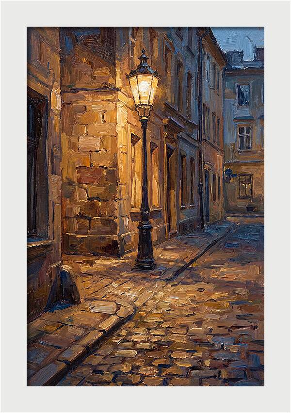 Street Lamp Glow At Dusk
