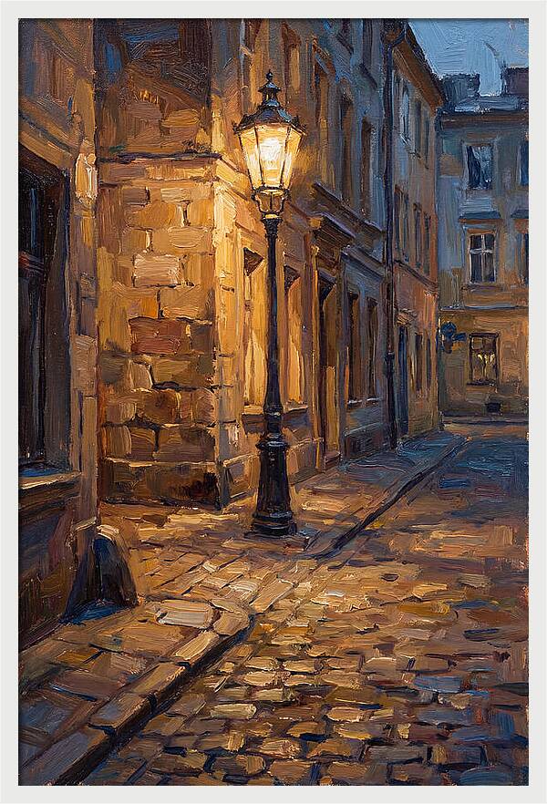 Street Lamp Glow At Dusk
