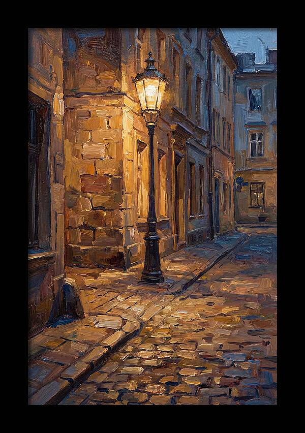 Street Lamp Glow At Dusk