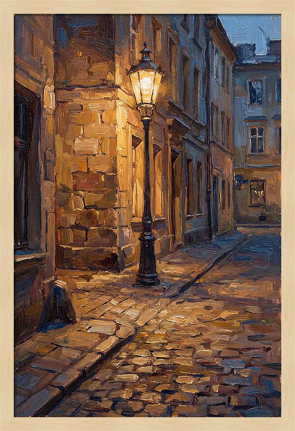 Street Lamp Glow At Dusk