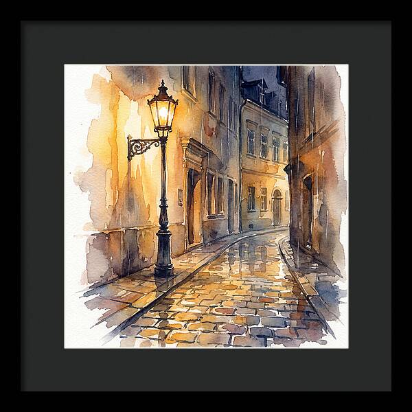 Street Lamp In Rainy Alley