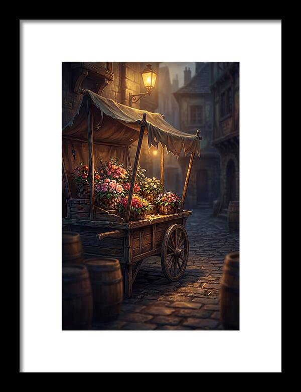 Street Vendor Selling Fresh Flowers