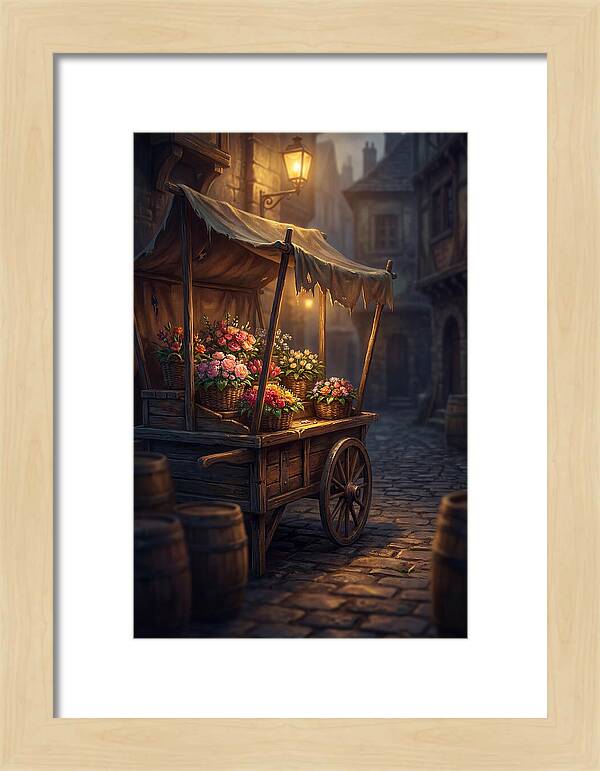 Street Vendor Selling Fresh Flowers
