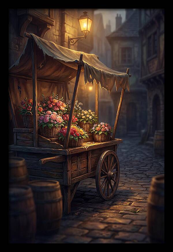 Street Vendor Selling Fresh Flowers