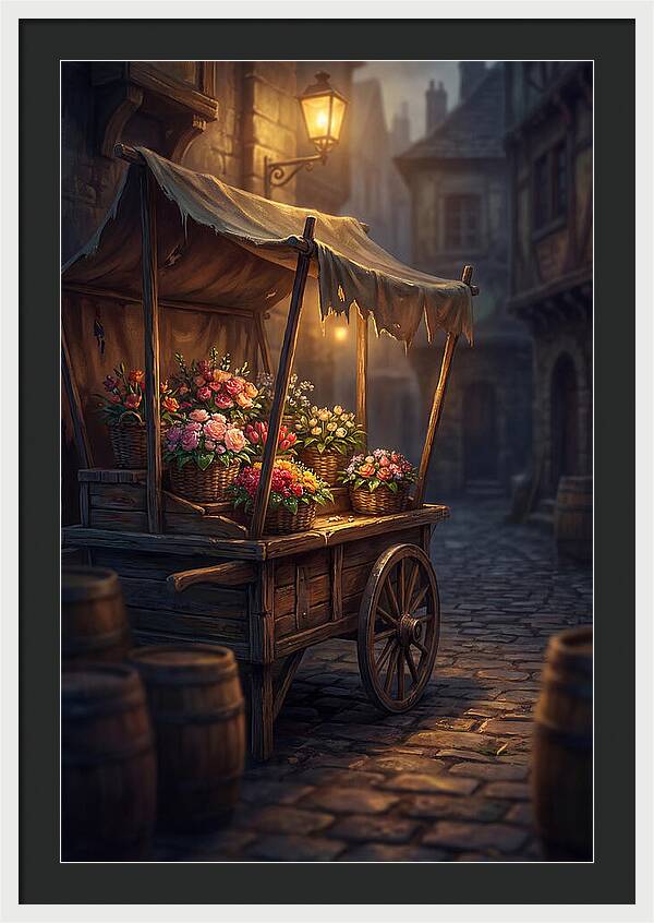 Street Vendor Selling Fresh Flowers