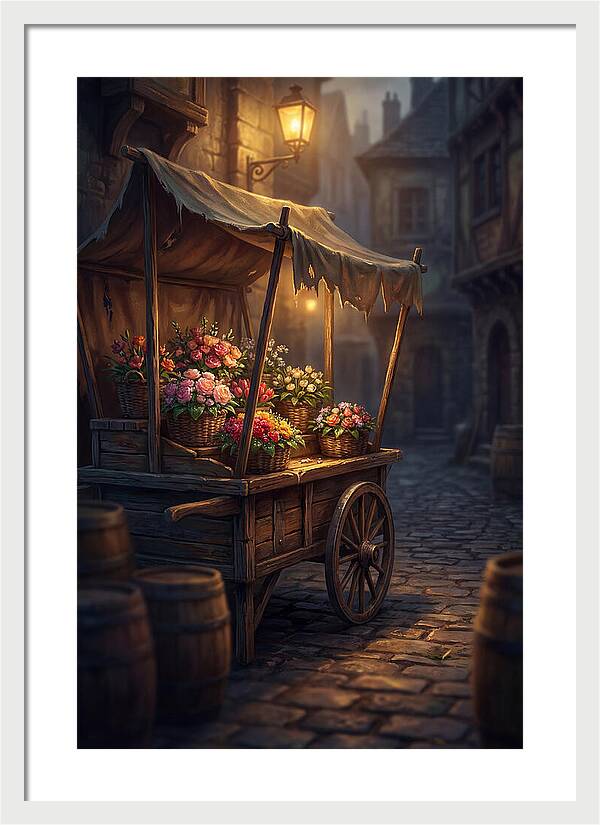 Street Vendor Selling Fresh Flowers